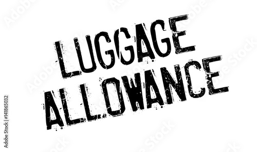 Luggage Allowance rubber stamp. Grunge design with dust scratches. Effects can be easily removed for a clean, crisp look. Color is easily changed.