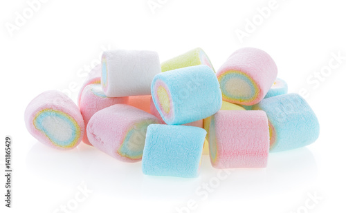 Marshmallows isolated on white background
