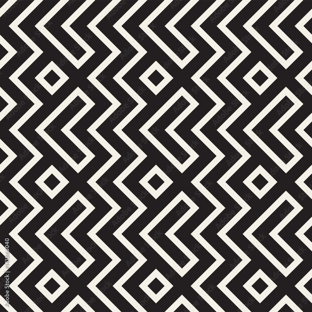Maze Tangled Lines Contemporary Graphic. Abstract Geometric Background Design. Vector Seamless Pattern.