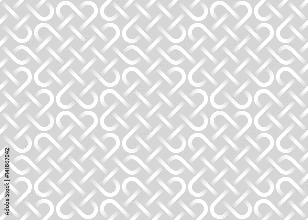 Vector seamless pattern of interweaving bands. White texture. Vector seamless pattern of interweaving bands. White texture.
