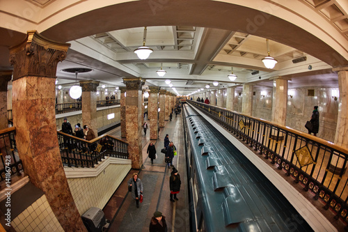Moscow - 10 January 2017: Komsomolskaya metro station