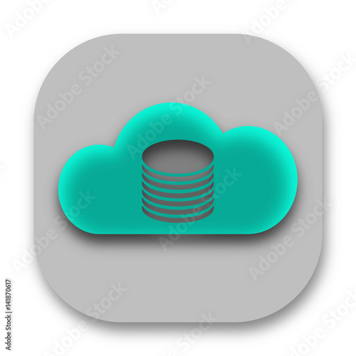 Cloud Storage and Database Phone Application Icon Vector