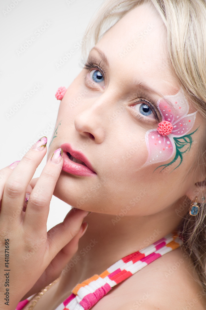 studio portrait of a young cute girl studio portrait of a young cute girl