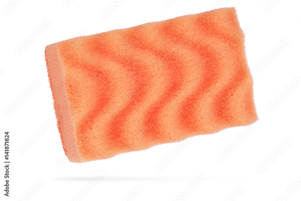 sponges for washing dishes or cleaning the house. Professional studio photography on a pure white background. sponges for washing dishes or cleaning the house. Professional studio photography on a pure white background.