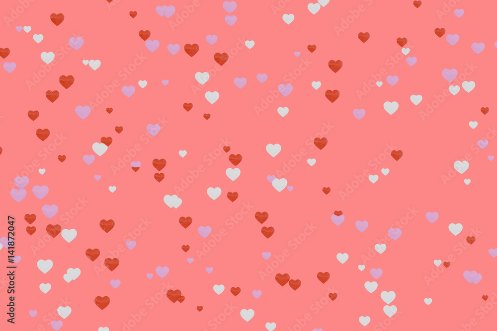 3D rendering of hearts with abstract background 3D rendering of hearts with abstract background