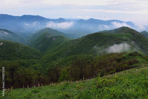 Mountain's top in clouds near Gelendzhik, Russia