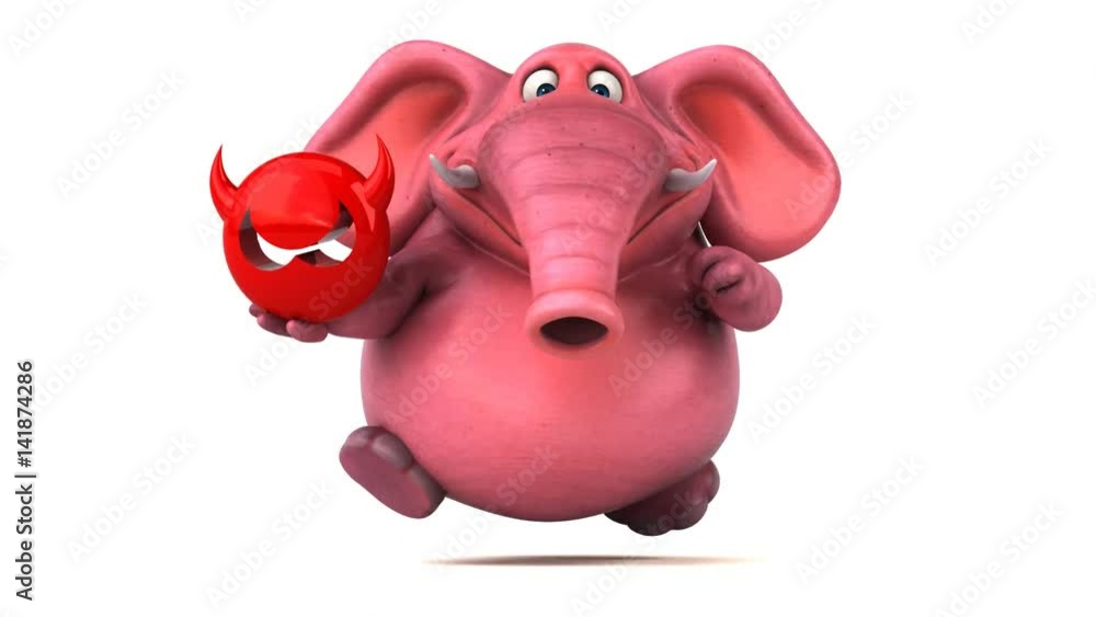 Pink elephant - 3D Animation Pink elephant - 3D Animation