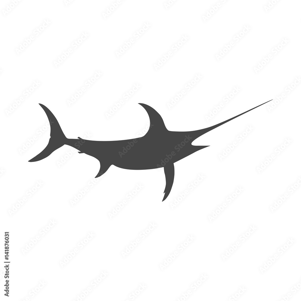 Fototapeta premium Sailfish icon saltwater fish - vector Illustration