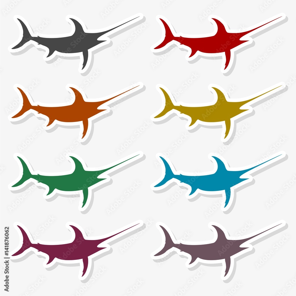 Sailfish icon saltwater fish - vector Illustration Sailfish icon saltwater fish - vector Illustration