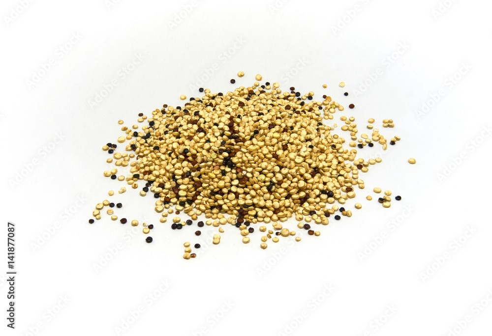 quinoa seeds isolated on a white background quinoa seeds isolated on a white background