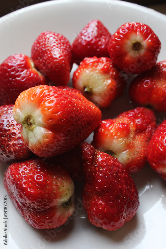 Strawberries on the plate