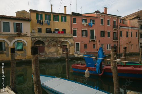 Obraz na plátně Veduta romantica di Chioggia in Veneto