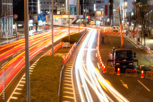 Night traffic in Tokyo 