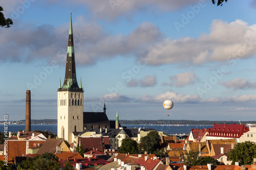 View to the peaceful town