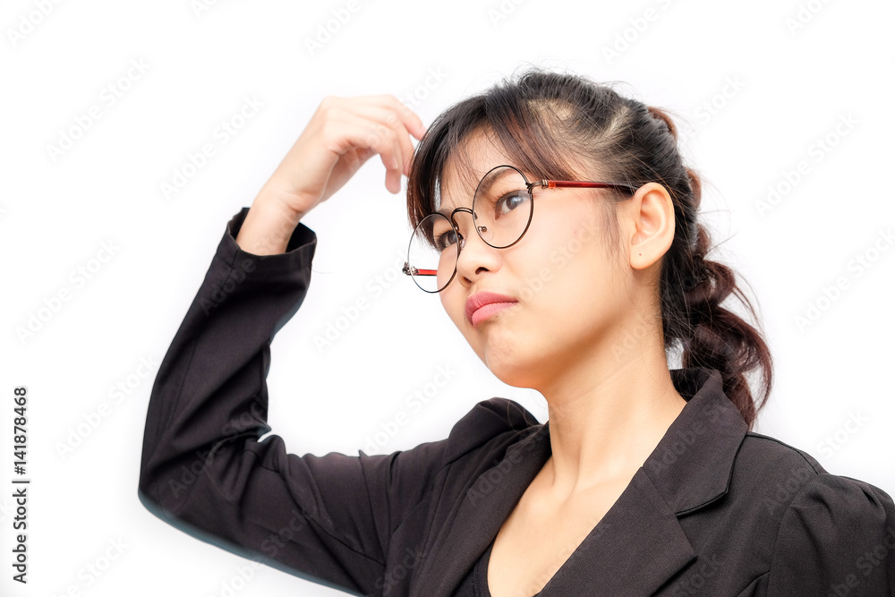 Business women thinking for idea