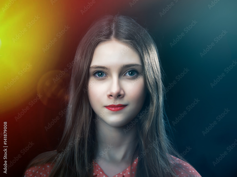 Portrait of a girl with good and bad makeup. Comparison Portrait of a girl with good and bad makeup. Comparison