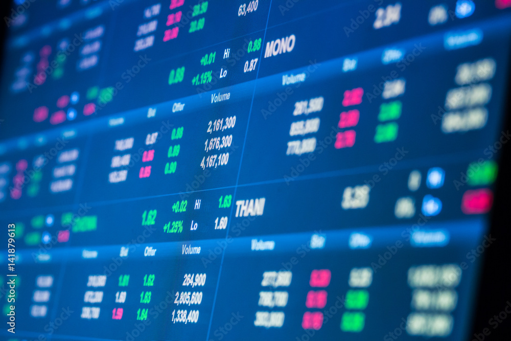 Fototapeta premium Thailand Stock Exchange Board