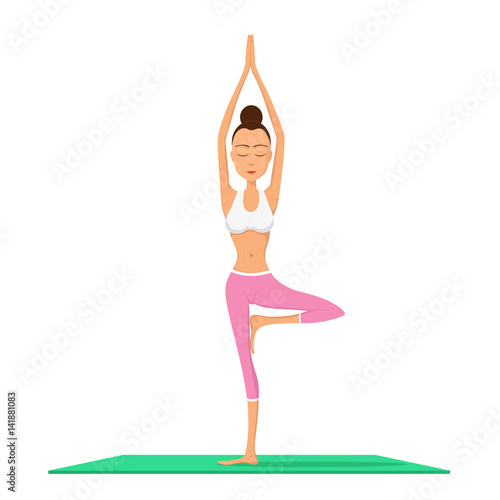 girl practicing yoga