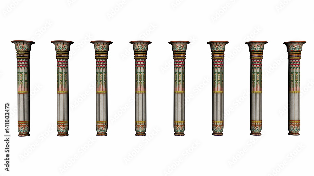 Columns of Egypt - 3D render