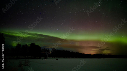Aurora Borealis / Northern Light in the sky of Lapland, Finland