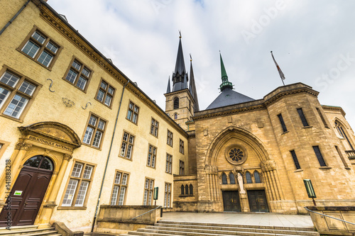 Luxembourg City, Luxembourg - October 22, 2016: Notre-Dame Cathedral of Luxembourg City