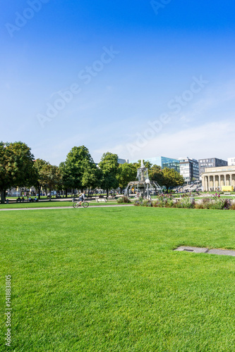 STUTTGART, GERMANY - September 15, 2016: Schlossplatz is the largest square in the center of Stuttgart, GERMANY
