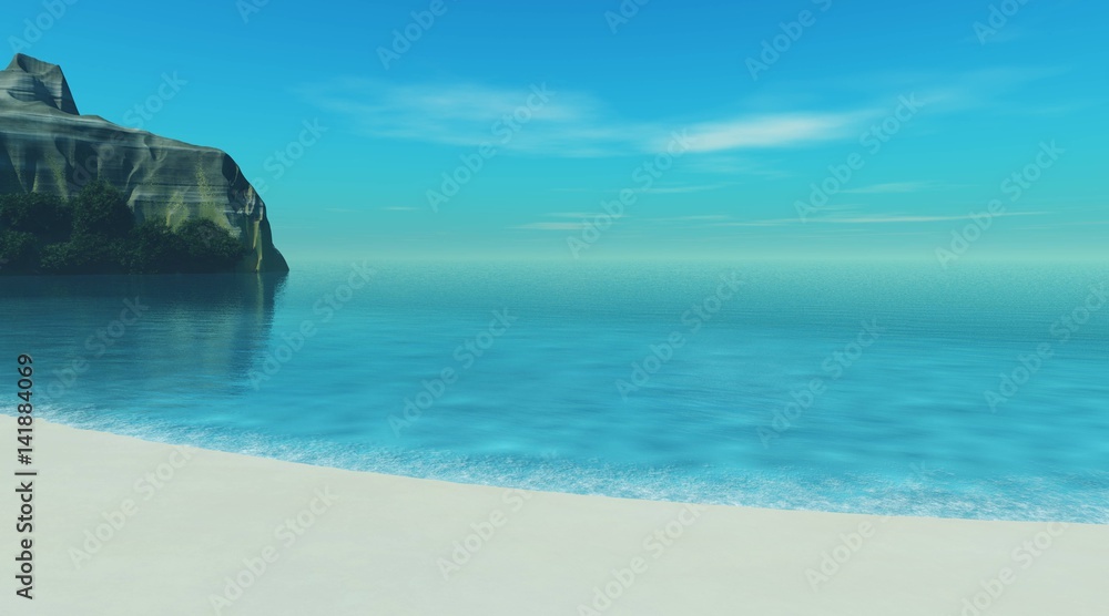 Beautiful tropical beach in the background of the island in the sea
Beautiful tropical beach in the background of the island in the sea
