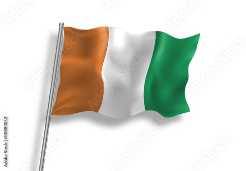 Drapeau de Cote d'Ivoire en qualité vectorielle 