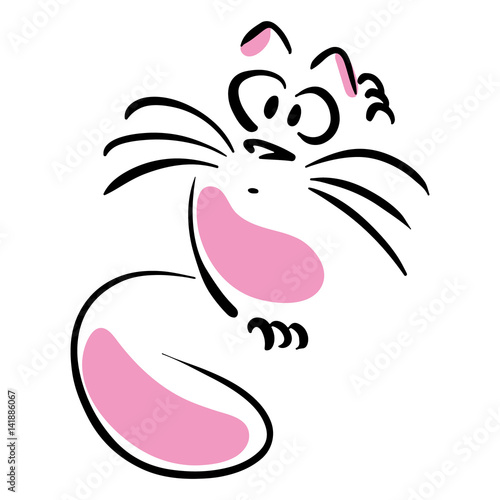 Cat scratching ear
