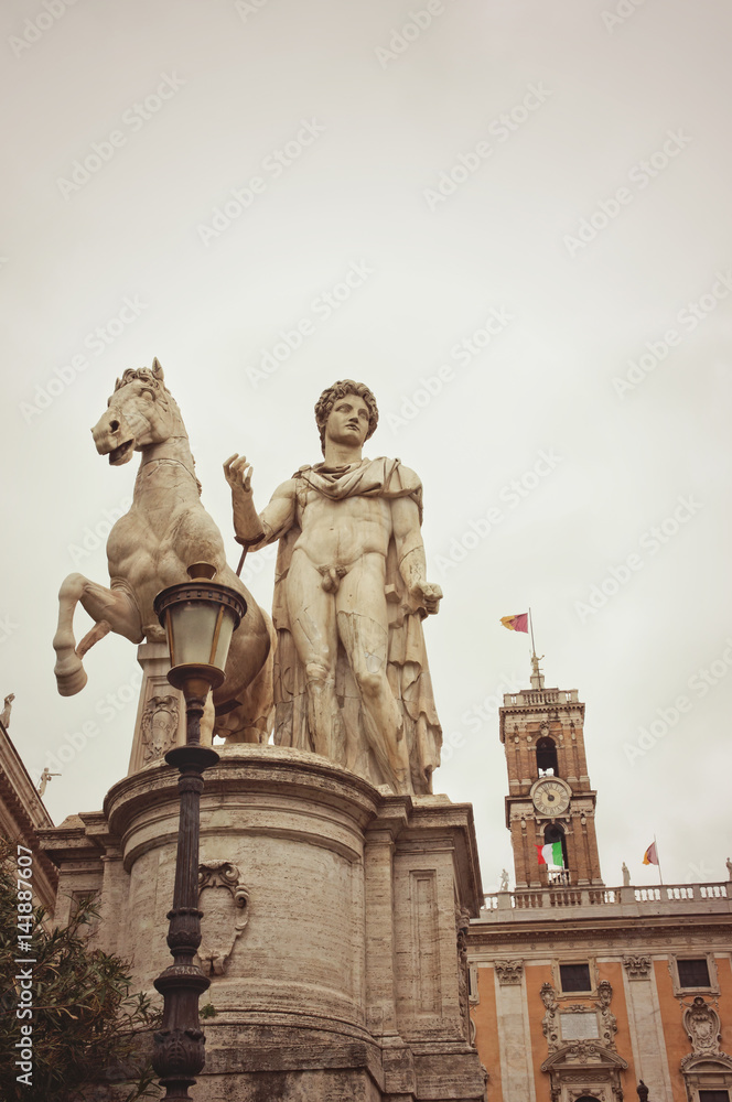 The Capitoline Hill, Rome Italy with copy space