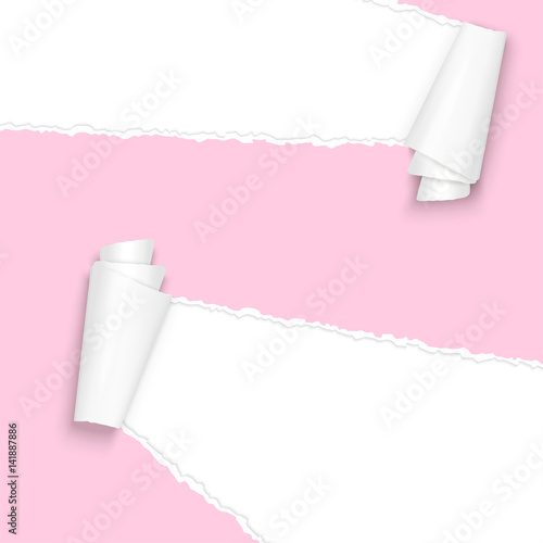 ripped open paper pink