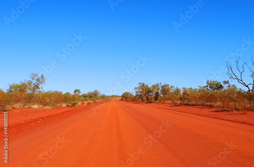 Red center, road outback in Australia. photo