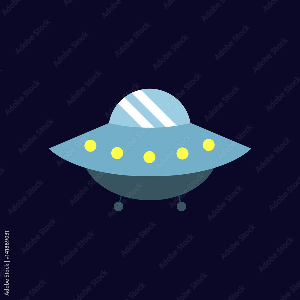 Flying saucer ufo icon. flat design Flying saucer ufo icon. flat design