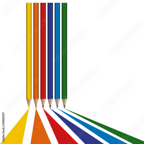 colored pencils draw lines