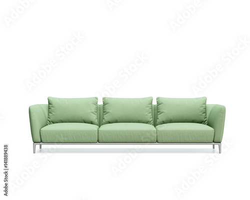 Isolated green mint sofa