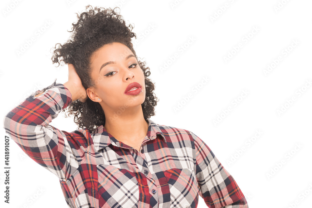 Fashion Model On White Background Fashion Model On White Background