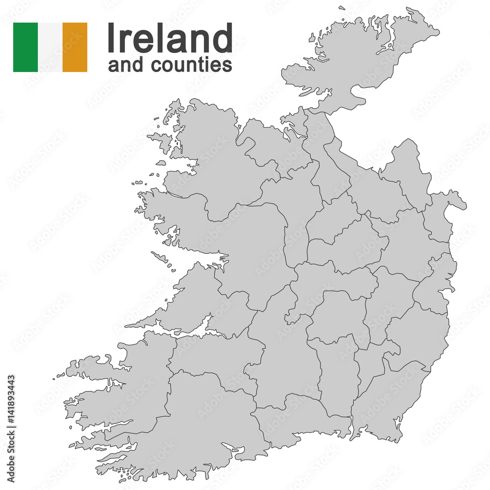 Obraz premium Ireland and counties