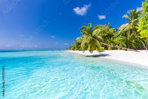 Pięknych perfect tropikalnych plażowych scenerii tła błękitnego dennego laguny nieba chmur tła tła strony internetowej projekta luksusowej podróży wakacje letni słońca zen inspirujący