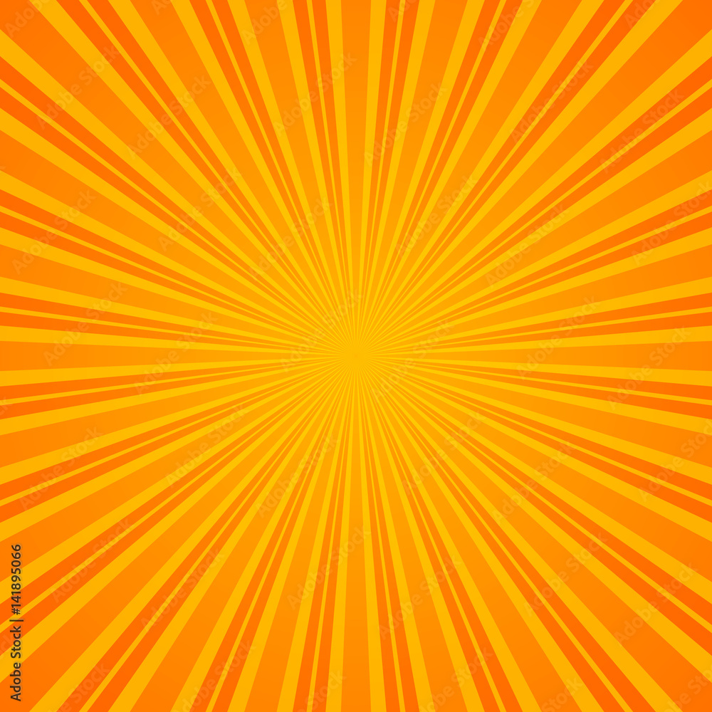 Abstract Retro Rays Orange Background. Abstract Retro Rays Orange Background.