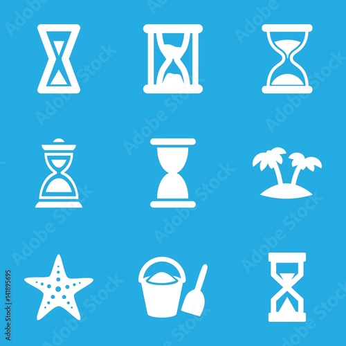 Set of 9 sand filled icons