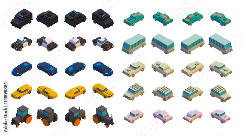 3D Isometric Cars