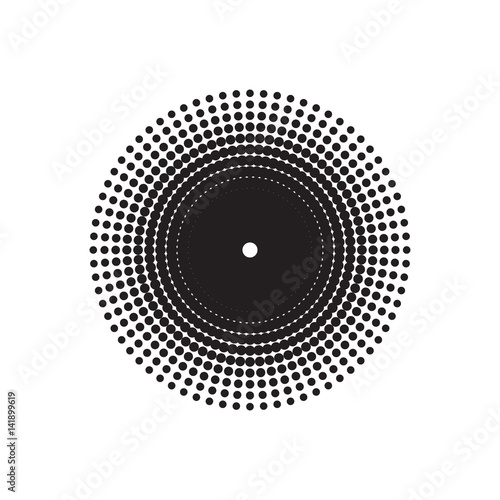 halftone circle vector.