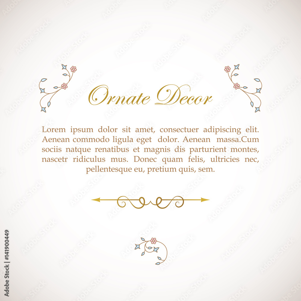 Vector decorative frame. Elegant element for design template. Vector decorative frame. Elegant element for design template.