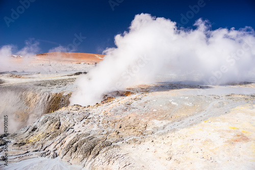 Steaming hot water ponds on the Andes, Bolivia © fabio lamanna