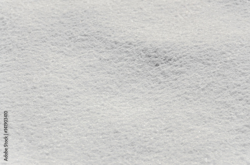 White snow texture background, winter scene close up