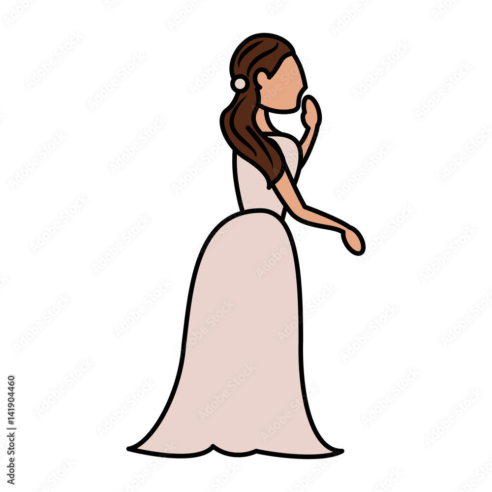bride woman beautiful vector illustration eps 10
