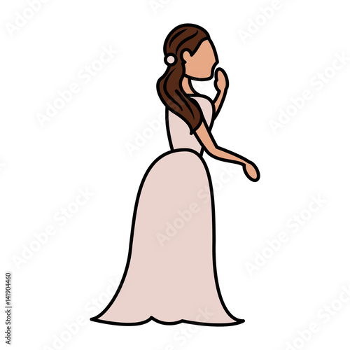 bride woman beautiful vector illustration eps 10