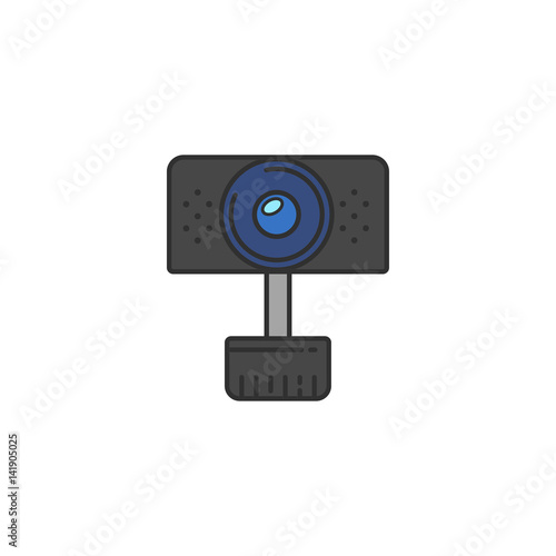 Isolated vector Webcam Icon. Web camera flat icon for infographic, website or app. Chat sign.