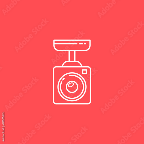 Surveillance Camera vector line icon. Sign for infographic, website or app.