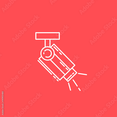 Surveillance Camera vector line icon. Sign for infographic, website or app.